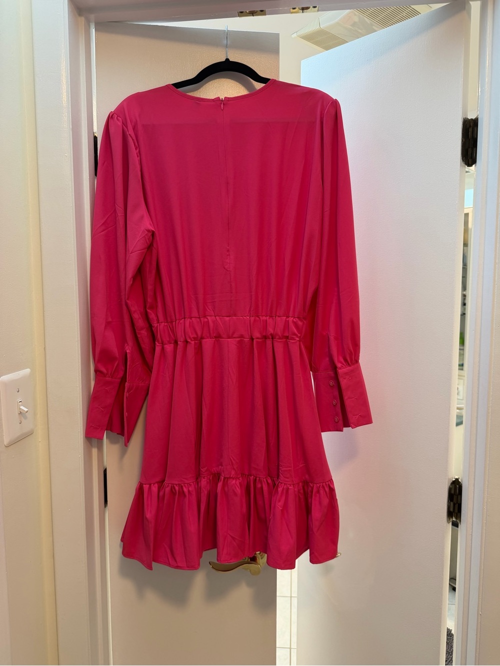 NWT Hot Pink Beulah Flounce Dress - Picture 10 of 11
